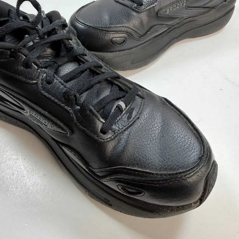 Brooks Ghost Max L 1104431D072 Mens US 10 D Running Shoes Black Leather Sneaker